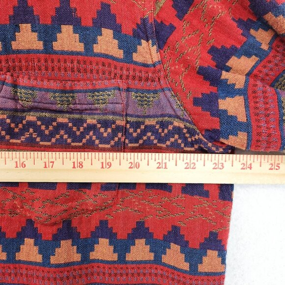 Chicos Shirt Womens XL Red Aztec Southwestern Button Front 90s Design Vintage - Picture 5 of 11